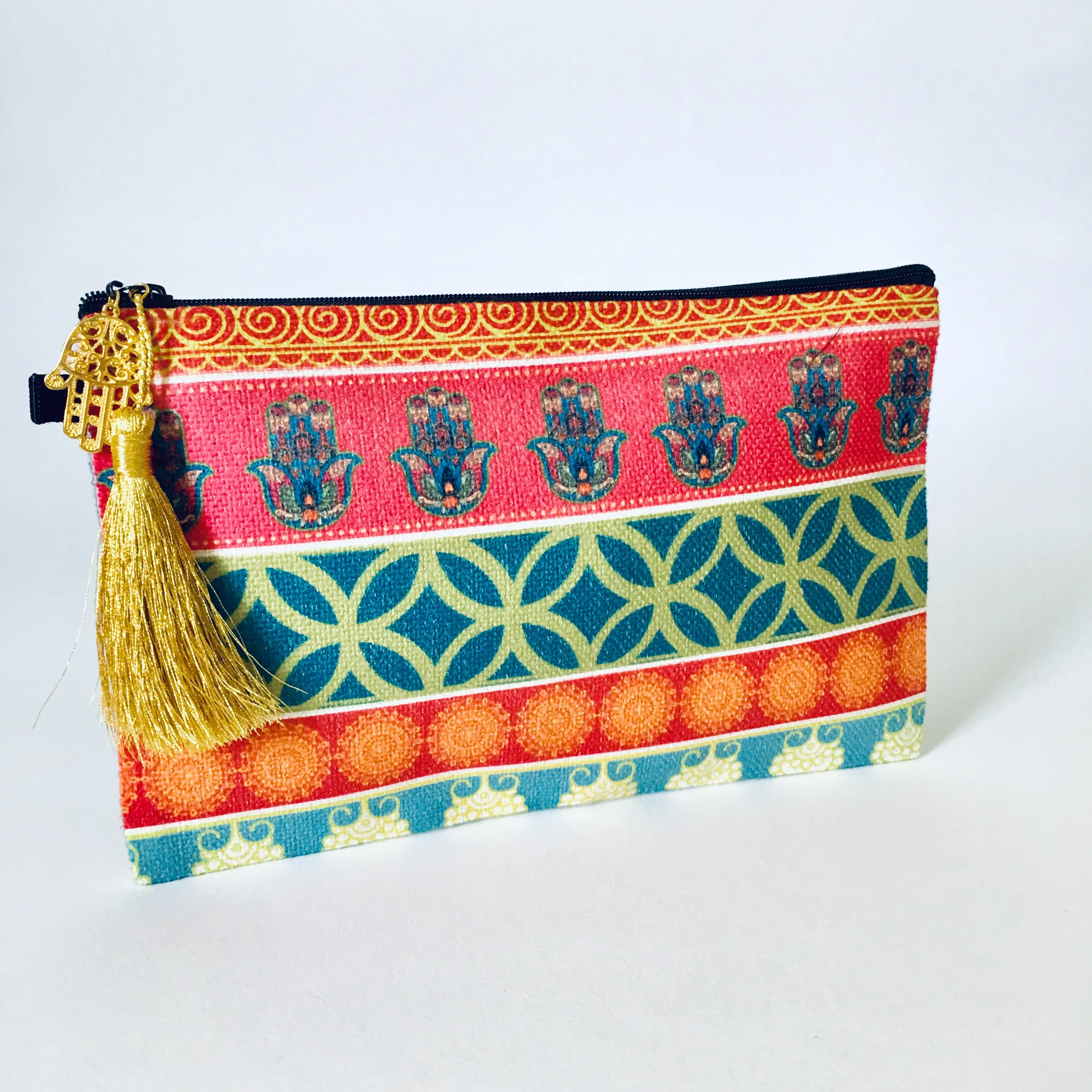 Set of 3 Hamsa Patterned Make-up Bags