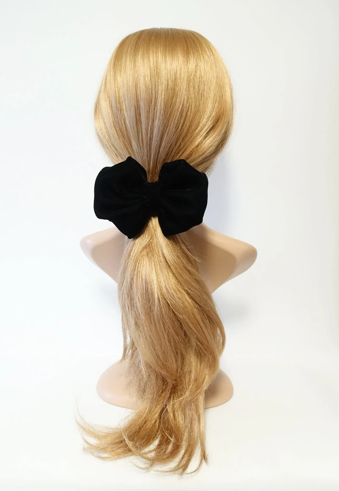 soft silk velvet hair bow scrunchies balloon volume hair bow scrunchies