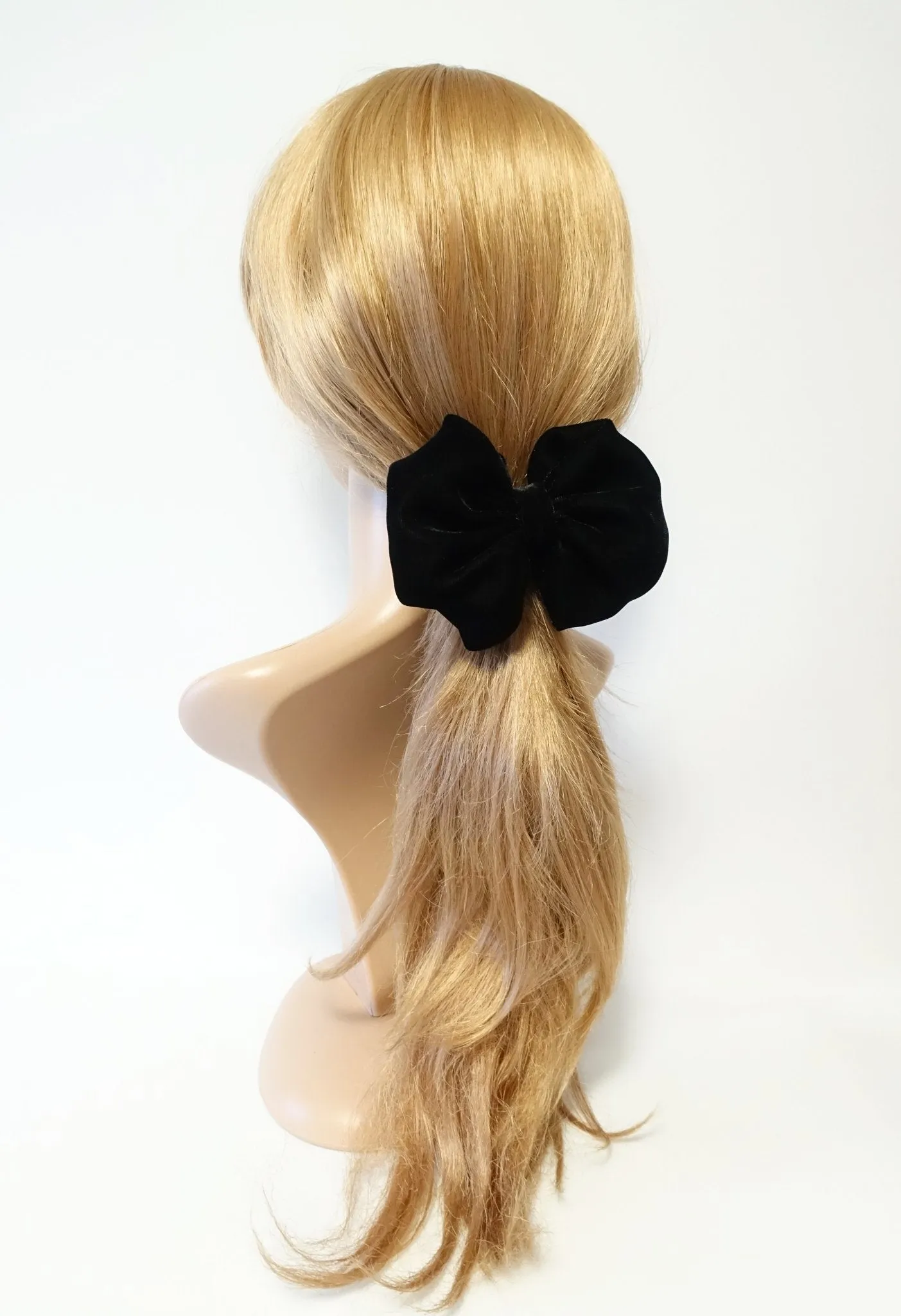 soft silk velvet hair bow scrunchies balloon volume hair bow scrunchies