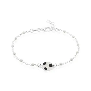 Sterling Silver 15cm Enamel Ball Kids Bracelet