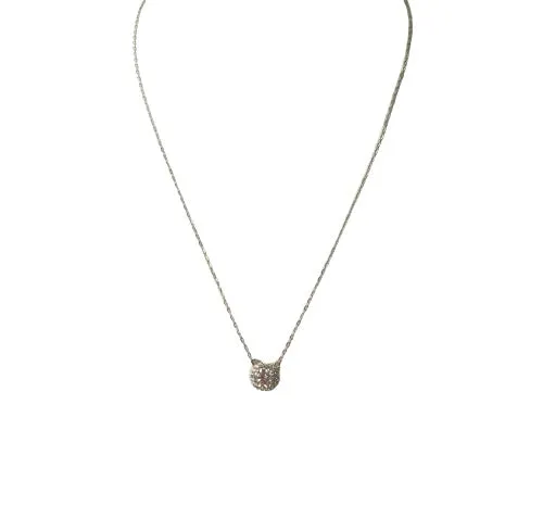 Sterling Silver Circle Crystal Necklace