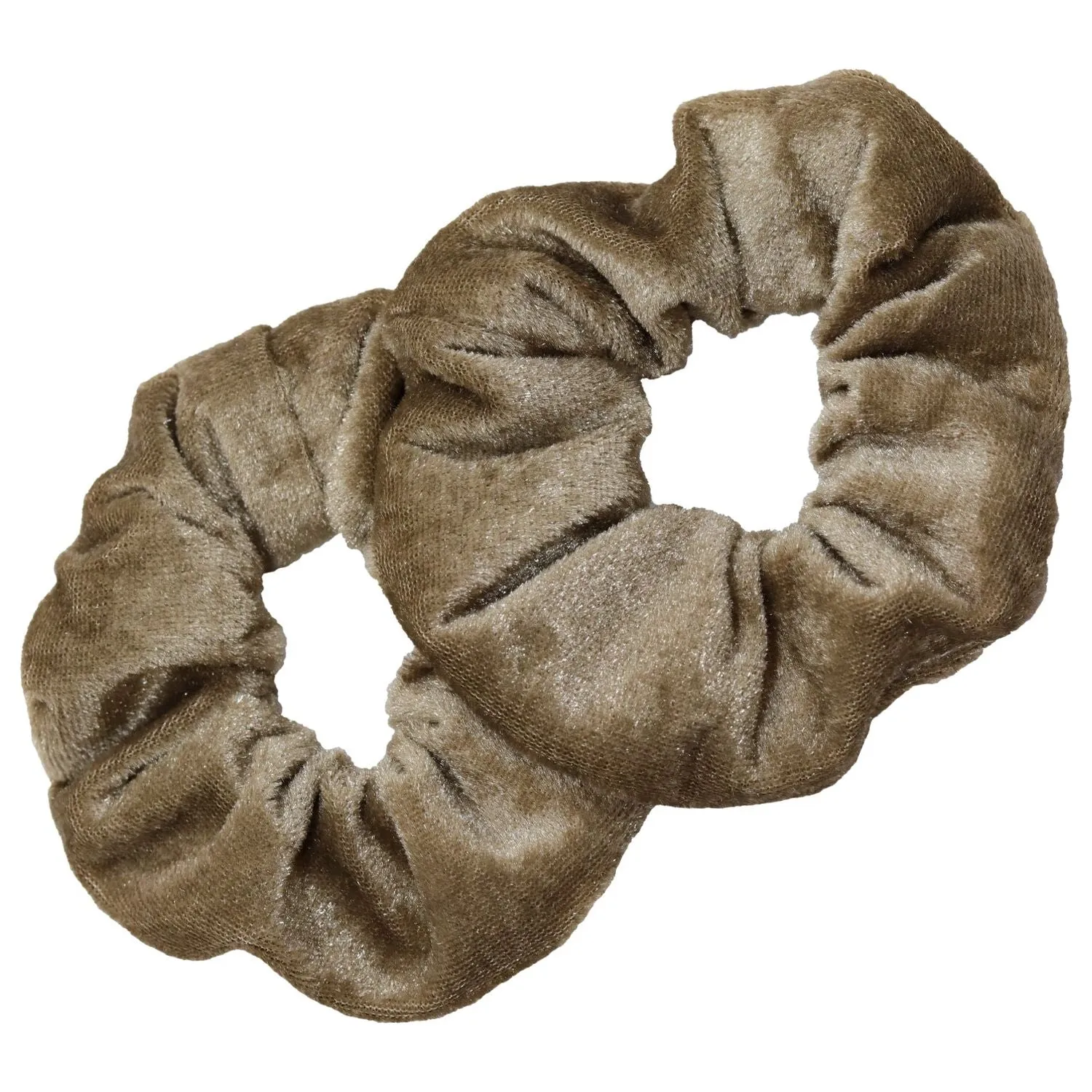 Tan Velvet Scrunchies - 2 Pack