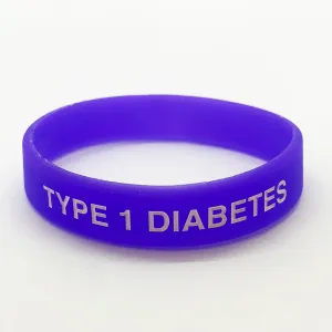 Type 1 Diabetes Wristband - Purple